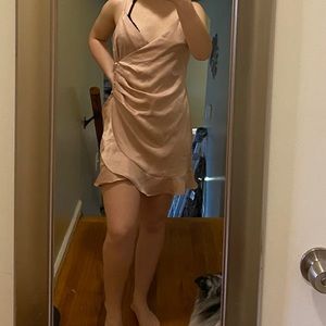Cute and sexy baby pink silk dress.
